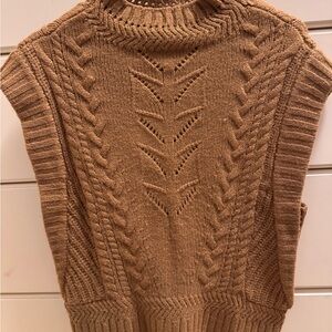 Wit & Wisdom Brown Knit Turtleneck Sweater